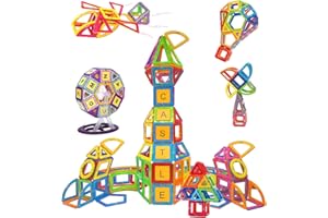 CONDIS Klocki Magnetyczne 160 Części, Magnetyczne Klocki dla dzieci Konstrukcyjne zabawki dla 3 4 5 6 7 Latka Prezent Chłopców Dziewczynek Kreatywne Zabawki Gry Przedszkola Świąteczne Prezent