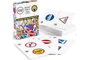 THEORY TEST AUTHORITY 132 Road Sign Flash Cards 2024 UK - Your Roadmap to Success of Driving Theory Test - Ideal for Teenage Boys & Girls 16-18 Years - Learner Driver Gifts 17th Birthday