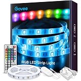 Govee LED Lights 5m RGB Colour Changing Led Strip Light with Remote and Control Box for Bedroom, Living Room TV Kitchen DIY D