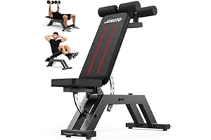 JOROTO MD70 Weight Bench, Updated Multi-Angle Bench Press with Max Load 880LBS/400KG, 8-Way Backrest and 5-Way Seat Adjustable Weight Benches, Incline Decline Gym Bench for Full Body Workout