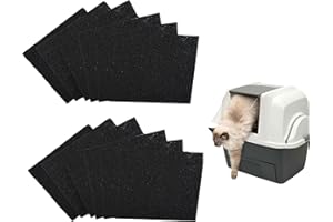 HFYMXNB 12 Pezzi Filtro per Lettiera per Gatti,Filtro a Carbone per Deodorante,Filtro a Carbone Attivo per Lettiera per Gatti,Filtro A Carbone di Ricambio Sostituzione Lettiera,11.5 * 10.5cm