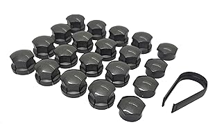 Partsdealers Juego de tapas de bloqueo para tuercas de rueda para Volvo S60, S80, S90, V60, V90, XC40, XC60, XC90, POLESTAR (tipo grande, gris oscuro)