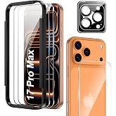 Fitudoos for iPhone 17 Pro Max Tempered Glass Screen Protector [2 Pieces]+Back Protective Film[1 Pieces]+Camera Lens Protecto