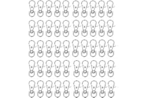 RUIYWEN 50 pezzi Gancio Girevole per Portachiavi Chiusura a Moschettone Piccola per Artigianato, Portachiavi, Gioielli, Catene, Ciondoli