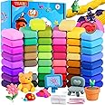 YILAIDA Air Dry Clay, 50 Colors Modeling Clay Ultra Light Non-Toxic Magic Air Drying Clay with Modeling Tools, Accessories and Booklet Art Craft Gift to Kids and Beginner