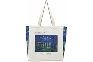 BROADREAM Sac Tissu, Tote Bag, Sac Toile, Sacs de Courses et Cabas, Sac en Toile de Jute, Sac Fourre Tout,Sac courses, Sac Jute Extra Large, Sac en Tissu Imprimé pour Femme,le Shopping, L'école