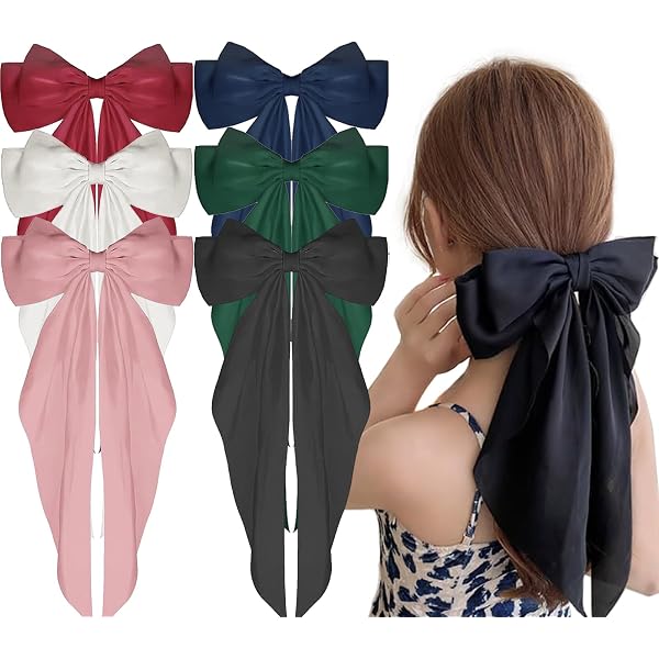 Lot De 20 Barrettes à Cheveux Nœud Papillon Pour Enfants - En Satin Polyester, Colorées - Pour Queue De Cheval Ou Chignon