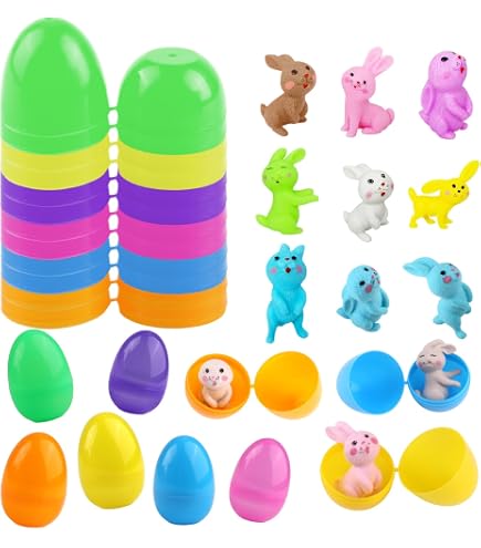 Uova Di Pasqua Jumbo 25 Cm – Confezione Da 6 Uova Giganti In Plastica Pastello, Riempibili E Decorazioni