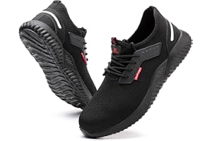Furuian Säkerhetsskor herr lätta arbetsskor dam halkfria stålhätta skyddsskor andas sportiga sneakers