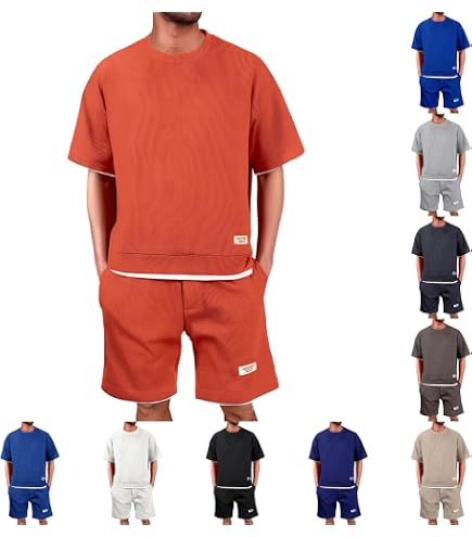 Generisch Waffle Jogginganzug Herren Trainingsanzug Produktbild-Vorschau 11