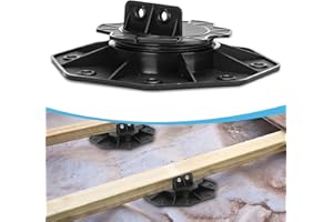 Jiubiaz 50 x Stelzlager Höhenausgleich 18-140 mm Höhe wählbar Stellfüße justierbarer Plattenlager Terrassenlager für Terrassendielen-Unterkonstruktion Holz WPC, Größe:18-30 mm