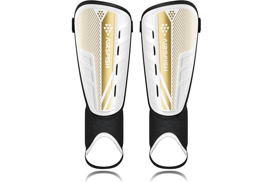 AirsFish Shin Pads Boys CE Certified Kids Football Shin Guards Breathable Non Slip Extended Adjustable Straps Lightweight Soccer Shin Pads for Boys Girls Teens Leg Calf Protective