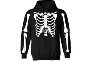 Mainfini Herren Kürbis Hoodies Skelett Jack O' Laterne Sweatshirts S-XXL