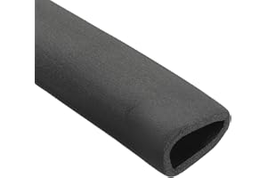 Rebower 43mm ID Pipe Insulation Tubing 9mm Thick Heat Preservation Foam Tube, [for Plumbing Freeze Protection Exercise Handle] - 61mm OD/6ft/Black