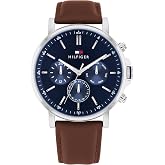 Tommy Hilfiger Men's Multifunction Quartz Analog Watch with Stainless Steel or Leather Strap