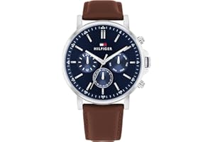 Tommy Hilfiger Multifunktion Analog Quarzuhr für Herren mit Edelstahl- oder Lederarmband