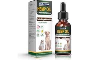 ChicPet UK Hemp Oil for Dogs Cats Pets | Naturally Supports Calming and Mobility | Made in The UK | Organic (30ml)
