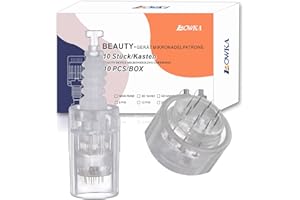 BOWKA 9 Pins Nadeln Patrone Microneedling Pen 10 Stück Universalmodell Ersatznadeln Einstellbar Electric Derma Pen (9 Pins Bajonett)