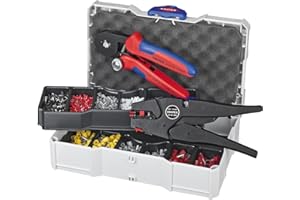 KNIPEX Crimp-Sortiment für Aderendhülsen 1 x 12 40 200, 1 x 97 53 04, 8 x Aderendhülsen-Sets 265 mm, 97 90 10