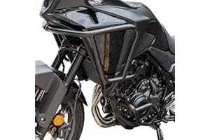 TAZGANTAX Barra de choque de marco inferior superior de motocicleta para NX400 NX500 2024, protección contra caídas de carretera (negro)