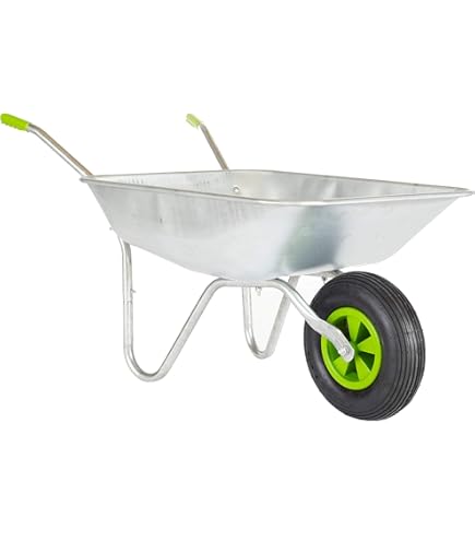 Wheelbarrow Classic Galvanised Pneumatic - 85L - Cheshire Garden Products