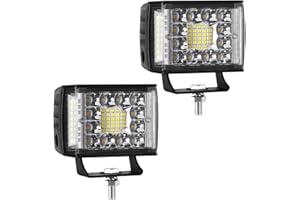 HAWEE 48W LED Arbeitslicht Nebelscheinwerfer Combo Lichtstrahl Flutlicht LED Scheinwerfer Dreiseitige Bestrahlung LED Fahrlicht für Off-Road Motorrad 4x4 Traktor LKW ATV SUV UTV Boot, 2er-Pack