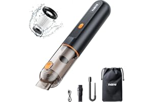 ThiEYE Aspirateur à Main, Mini Aspirateur Voiture Puissant, Aspirateur de Table sans Fil Léger et Rechargeable, 1.5H Charge Rapide Aspirateur Main pour Le Nettoyage de la Maison et Voiture