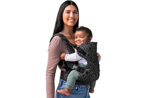 Infantino Flip Advanced 4-i-1 bärsele – ergonomisk, konvertibel, ansikte-in och ansikte-utåt bärsele fram och bak för nyfödda till småbarn, 3,6-14,5 kg, grå leopard