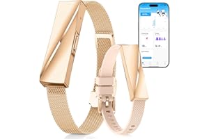 iSo Tech Stylischer Smart Fitness Tracker Smartwatch ohne Display, 24/7 Aktivitäts und Schlaftracker mit Herzfrequenz, 15 Tage Akkulaufzeit, Multisport-Modi, Vibrationsalarm, Kein ABO erforderlich