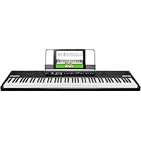 Alesis Recital - Pianoforte / Pianola con Casse Integrate, 5 Suoni, 88 Tasti Semi Pesati, Alimentatore + 3 mesi di Abbonament