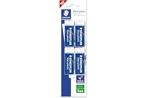 Staedtler - 526 50 - Mars plastic 3 - Blister de 4 gommes - Blanc