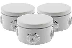 Zenitech - Set di 3 scatole stagne Ø80mm profondità 40mm - IP55