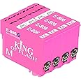 KING OF FLASH Compatible Printer Ink Cartridges For Epson T0807 - Epson Stylus RX560, RX585, RX685, R265, R285, R360, PX650, PX50, PX700W, PX710W, PX800FW, PX810FW, P50 Printers (4 Light Magenta)