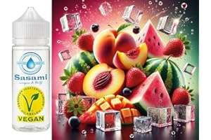 Frozen Fruit Trio - pêche-fraise-pastèque Ice arôme concentré - Vegan - Sasami - 10 ml