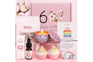 BAICAI 60th Birthday Gifts for Women, Happy 60th Birthday Pamper Gifts for Her Birthday Hampers for 60 Year Old Women, Ladies Bath Set 60th Birthday Presents Ideas for Women Best Friend Sister Auntie Mum