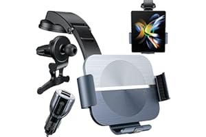 QOOSEA 15W Qi Auto Handyhalterung Mit Ladefunktion, Doppelspule Kabelloses Autoladegerät Schnellladegerät, Fast Car Charger Starke Saugleistung für Samsung Galaxy Z Fold 4/3/2 iPhone Xiaomi 4,3-6,9 Zoll