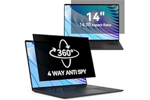 PROTESCREEN Filtro de privacidad de 360°, 14 pulgadas, 16:10, protección de pantalla antiespía antireflejo, protector de pantalla para ordenador portátil, compatible con Lenovo/Dell/HP/ASUS/Samsung/Acer