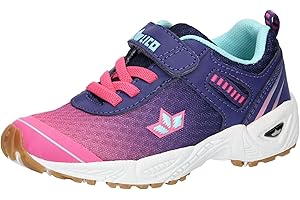 Lico Chaussures de Sport Barney VS pour garçon en Textile et Cuir synthétique en Bleu et Vert Fluo.