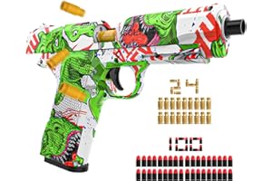 ZERO-G ROADSTER Pistolet à Bille avec éjection de Coque à Motif Graffiti, pour Jouet de Tir pour Enfant avec 100 Balles en Mousse Molle, Jeux de Jardin Intérieur Extérieur Cadeau Garçons Filles