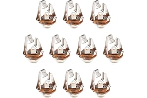 OTOTEC 10 Prese Jack Stereo TRS Femmina Da 6,35 Mm (1/4 Pollici) Con Rondella E Dado A Saldare Per Audio Chitarre Elettriche Altoparlanti Interruttore A Pedale Parafango Basso