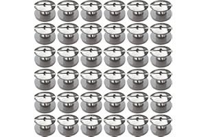 SHSMPXOY 30 Kits Vis Chicago Screws,M5*4mm Vis de Livre,Rivet a Visser de remplacement en métal pour sacs, livres, colliers, sacs à dos, laisses de chien, laisses (Argent)