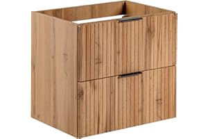 PIASKI Mueble de Lavabo con encimera Empotrado Colgante 60 cm ADEL Oak (Solo Mueble)