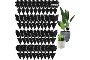 GeeRic 40 Stück Fliegenfalle, Schwarztafeln Klebrige Insektenfallen,Gegen Trauermücken,Blattläuse,Nematoden, weiße Fliegen und Minierfliegen,Premium Sticker Fliegenfalle (Schwarz)