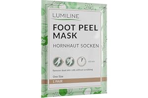 ‎LUMILINE Hornhaut Socken Fußmaske, Hornhautentferner Socken Fussmaske Hornhautentfernung, Foot Peel Mask, Fußpeeling, Anti Hornhaut Socken, Baby Foot Maske Fuß Hornhautsocken (bis Gr. 43 einschl.) 1 Paar
