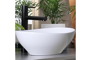 Waschbecken24 | Premium Waschbecken mit Lotus-Effekt für das Badezimmer und Gäste-WC (34x27x13cm, Weiß / A99XS)