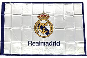 REAL MADRID C.F. Offizielle Flagge, 100 % Polyester, 150 x 100 cm.