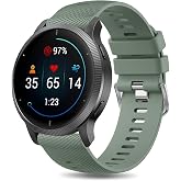 Yisica Strap Compatible with Garmin Forerunner 255/Vivoactive 4/Venu 3/Venu 2/Forerunner 265 Hombr Women, 22 mm Silicone Repl