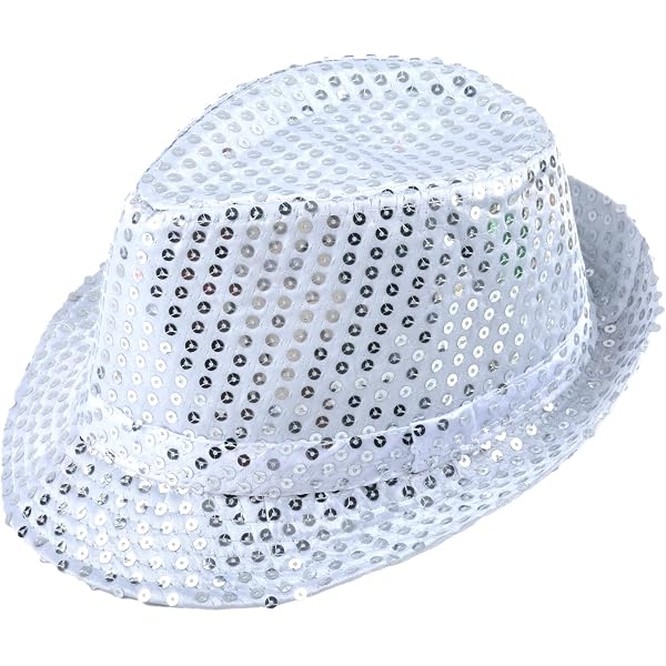 Costume de déguisement pour femmes, béret à paillettes étincelantes, casquette colorée, chapeau de boîte de nuit (argent, taille unique Costume de déguisement pour femmes, béret à paillettes étincelantes, casquette colorée, chapeau de boîte de nuit (argent, taille unique