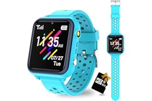 Retysaz Smart Watch 16 Game Smart Watch per bambini con telefono alla moda smartwatch per bambini dai 3 ai 14 anni, ottimo regalo per ragazze e ragazzi, giocattoli elettronici per l'apprendimento