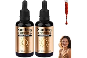 Dandin 2 Stück Bräunungstropfen zum Trinken, Bräunungstropfen zum Einnehmen, Sunless Tanning Drops to Drink, Selbstbräune Nahrhafte Braune Enhancer, Sonnengeküsstes Leuchten ohne Sonnenschäden